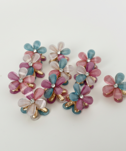 JUUKSEKLAMBRID 10TK (VÄRVILISED LILLED)